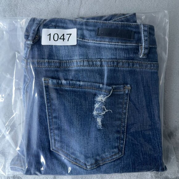 Denim Couture Slim Straight Leg Jeans Distressed Denim Womens Blue Size 7 - Picture 11 of 11